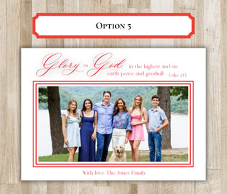 Elegant Family Christmas Photo Cards | Holiday Cards | Choose from 8 Design Options | Printed or PDF Digital File | Religious Xmas Cards
