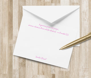 Christian Thank You Notes - A Generous Person Will Prosper - Proverbs 11:25 | Christian Stationery / Stationary / Christian Thank Notes