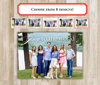 Elegant Family Christmas Photo Cards | Holiday Cards | Choose from 8 Design Options | Printed or PDF Digital File | Religious Xmas Cards