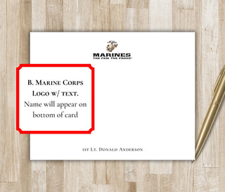 US Marine Corps Stationery / Stationary | Marines Veteran Gift | USMC Hobbyist | Semper Fi Gift | Marine Corps Notecards | The Few The Proud