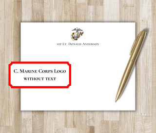 US Marine Corps Stationery / Stationary | Marines Veteran Gift | USMC Hobbyist | Semper Fi Gift | Marine Corps Notecards | The Few The Proud