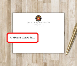 US Marine Corps Stationery / Stationary | Marines Veteran Gift | USMC Hobbyist | Semper Fi Gift | Marine Corps Notecards | The Few The Proud