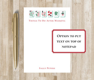 Mahjong Notepad | Personalized Mah Jong Notepad | I'd Rather Be Playing Mahjong | Mahjong Gift | Custom Luxury Notepad