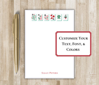 Mahjong Notepad | Personalized Mah Jong Notepad | I'd Rather Be Playing Mahjong | Mahjong Gift | Custom Luxury Notepad