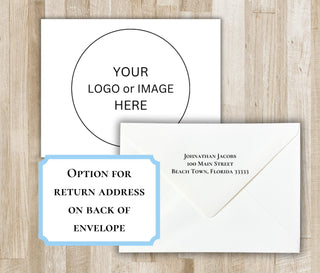 Folded Notecards Custom Business Stationery |  Folded Notecards with your Company Logo / Image or Text of your choice | Business Stationary
