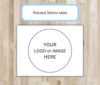 Folded Notecards Custom Business Stationery |  Folded Notecards with your Company Logo / Image or Text of your choice | Business Stationary