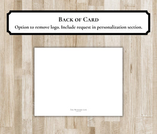 Folded Monogram Notecards | Custom Bordered Stationery | Personalized Monogram Initials Stationary | Elegant Stationery Set