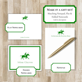 Personalized Polo Notepad | Horse Polo Player Gift | Polo Stationery| Men's Polo & Women's Polo Gift