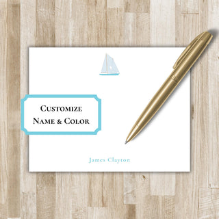 Personalized Sailboat Stationery / Sailboat Stationary | Sailor Notecards | Sailing Gift | Boater / Yachting Gift