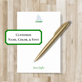 Personalized Sailing Notepad | Sailor Gift | Sailing Stationery| Yachting Gift
