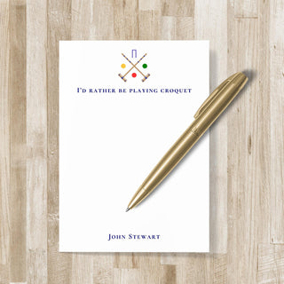 Personalized Croquet Notepad | Croquet Stationery | Croquet Gift | Croquet Lover Gift
