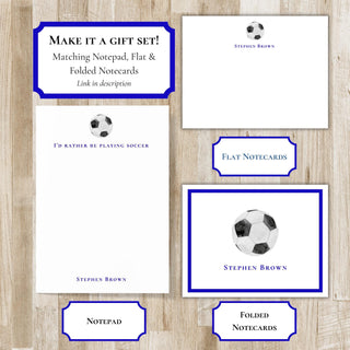 Personalized Soccer Notepad | Soccer Player Gift | Soccer Stationery | Soccer Team Gift