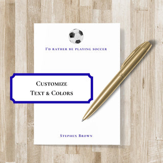 Personalized Soccer Notepad | Soccer Player Gift | Soccer Stationery | Soccer Team Gift