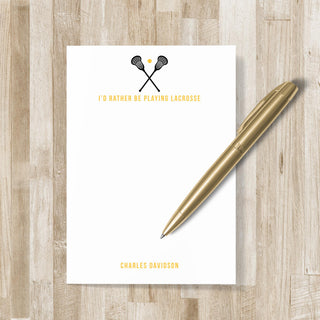Personalized Lacrosse Notepad | Lacrosse Player Gift | Lacrosse Stationery | Lacrosse Team Gift | Lax Player Gift