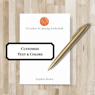 Personalized Basketball Notepad | Basketball Player Gift | Basketball Stationery | Basketball Team Gift | Bball Player Gift