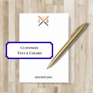 Personalized Baseball Notepad | Baseball Player Gift | Baseball Stationery | Baseball Team Gift | Baseball Player Gift