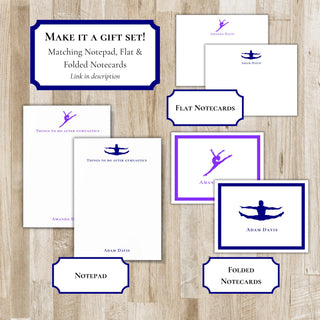 Folded Gymnastics Notecards