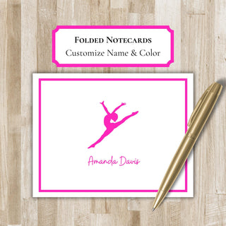 Folded Gymnastics Notecards