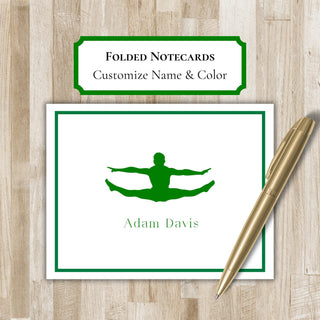 Folded Gymnastics Notecards
