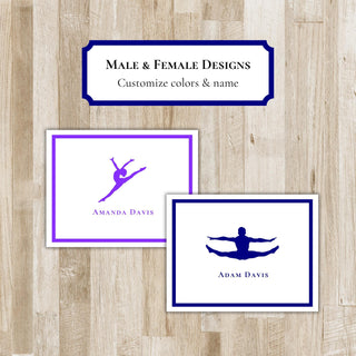 Folded Gymnastics Notecards
