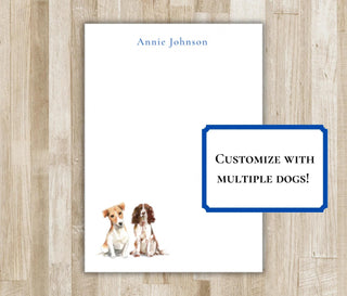 Personalized Dog Notepad | Dog Lover Gift | Customize with Dog of your Choice & Name | Customize with Multiple Dogs