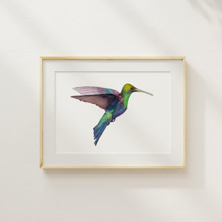 Hummingbird Artwork | Nature Art | Bird Artwork | Watercolor Hummingbird Painting | Housewarming Gift | Couples & Wedding Gift