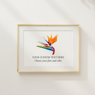 Bird of Paradise Artwork | Tropical Art | Floral Artwork | Watercolor Bird of Paradise Painting | Housewarming Gift | Couples & Wedding Gift