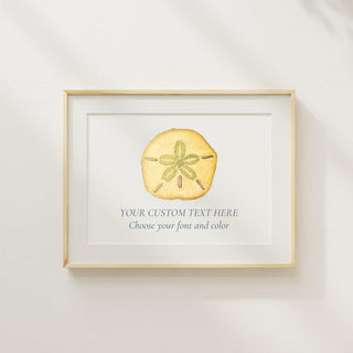 Watercolor Sand Dollar Artwork | Seaside Art | Beachy Artwork | Coastal Decor Artwork | Housewarming Gift | Couples & Wedding Gift