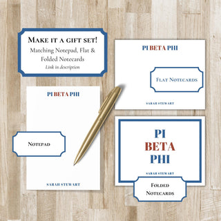 Personalized Pi Beta Phi Notepad | Pi Phi Stationery | Pi Phi Sorority Gift | Pi Beta Phi Bid Day Gift | Little Sister / Big Sister Gift