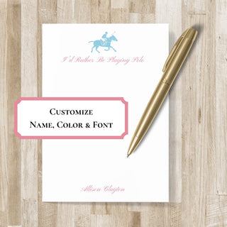 Personalized Polo Notepad | Horse Polo Player Gift | Polo Stationery| Men's Polo & Women's Polo Gift