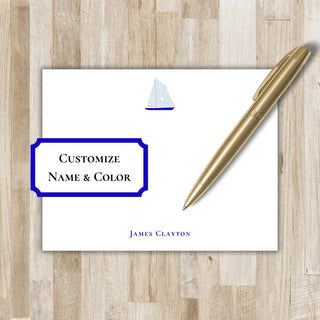 Personalized Sailboat Stationery / Sailboat Stationary | Sailor Notecards | Sailing Gift | Boater / Yachting Gift