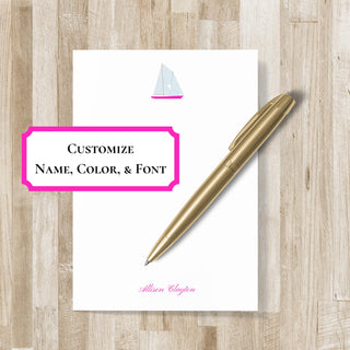 Personalized Sailing Notepad | Sailor Gift | Sailing Stationery| Yachting Gift