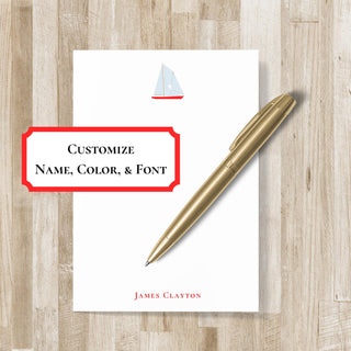 Personalized Sailing Notepad | Sailor Gift | Sailing Stationery| Yachting Gift