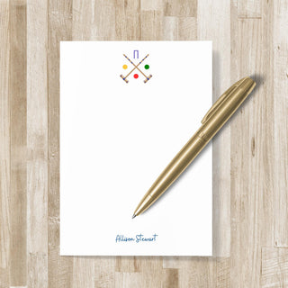 Personalized Croquet Notepad | Croquet Stationery | Croquet Gift | Croquet Lover Gift