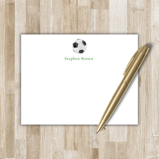 Personalized Soccer Stationery | Soccer Flat Notecards | Soccer Futbol Gift | Customize with Name