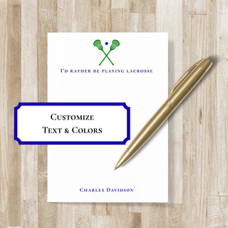 Personalized Lacrosse Notepad | Lacrosse Player Gift | Lacrosse Stationery | Lacrosse Team Gift | Lax Player Gift