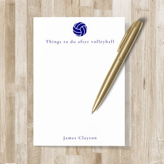 Personalized Volleyball Notepad | Volleyball Gift | Mens & Women's Volleyball Stationery / Stationary | Beach Volleyball | Youth Volleyball