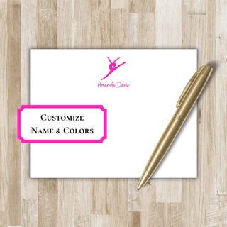 Gymnastics Flat Notecards