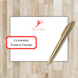 Gymnastics Flat Notecards