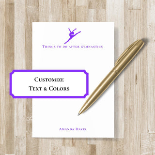 Gymnastics Notepad