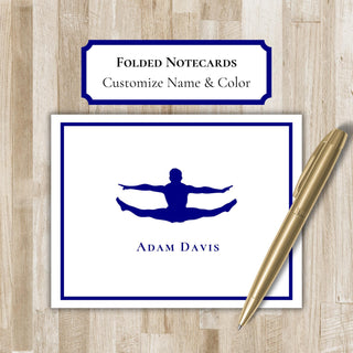 Folded Gymnastics Notecards