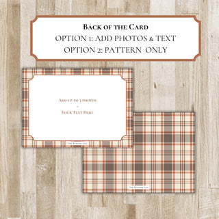 Thanksgiving/Fall Photo Card | Preppy Holiday Card | Thanksgiving Family Photo Card | Printed or PDF File | 2-Sided Card