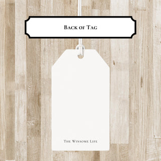 Personalized Thanksgiving Bow Gift Tags | Thanksgiving Bag Tags | Elegant Fall Enclosure Card / Tags