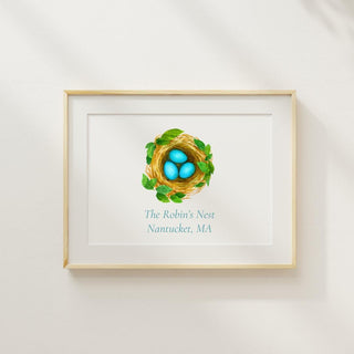 Robin's Egg & Nest Artwork | Bird Artwork | Bird Watching | Housewarming Gift | Bird Lover Gift