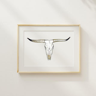 Longhorn Artwork | Western Art | Cattle Ranch Artwork | Cowboy Art | Southwest US Artwork | Housewarming Gift | Couples Gift | Wedding Gift