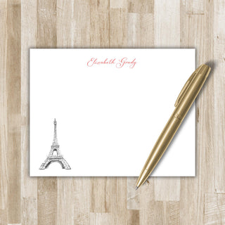 Personalized Paris Stationery Set / Stationary | Eiffel Tower Notecards | Paris French Travel Gift
