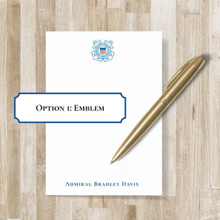 US Coast Guard Notepad | USCG Gift | United States Coast Guard Gift | Personalized Coast Guard Notepad