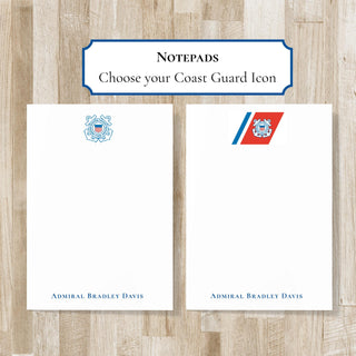 US Coast Guard Notepad | USCG Gift | United States Coast Guard Gift | Personalized Coast Guard Notepad