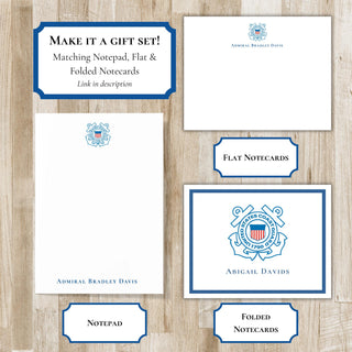 US Coast Guard Notepad | USCG Gift | United States Coast Guard Gift | Personalized Coast Guard Notepad