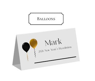 New Year's Eve Dinner Place Cards - NYE Activity Table Seating Cards | Fun NYE Name Cards | New Years Game